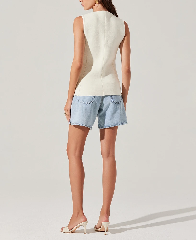 Astr the Label Women's Jayce Cotton Sweater Vest