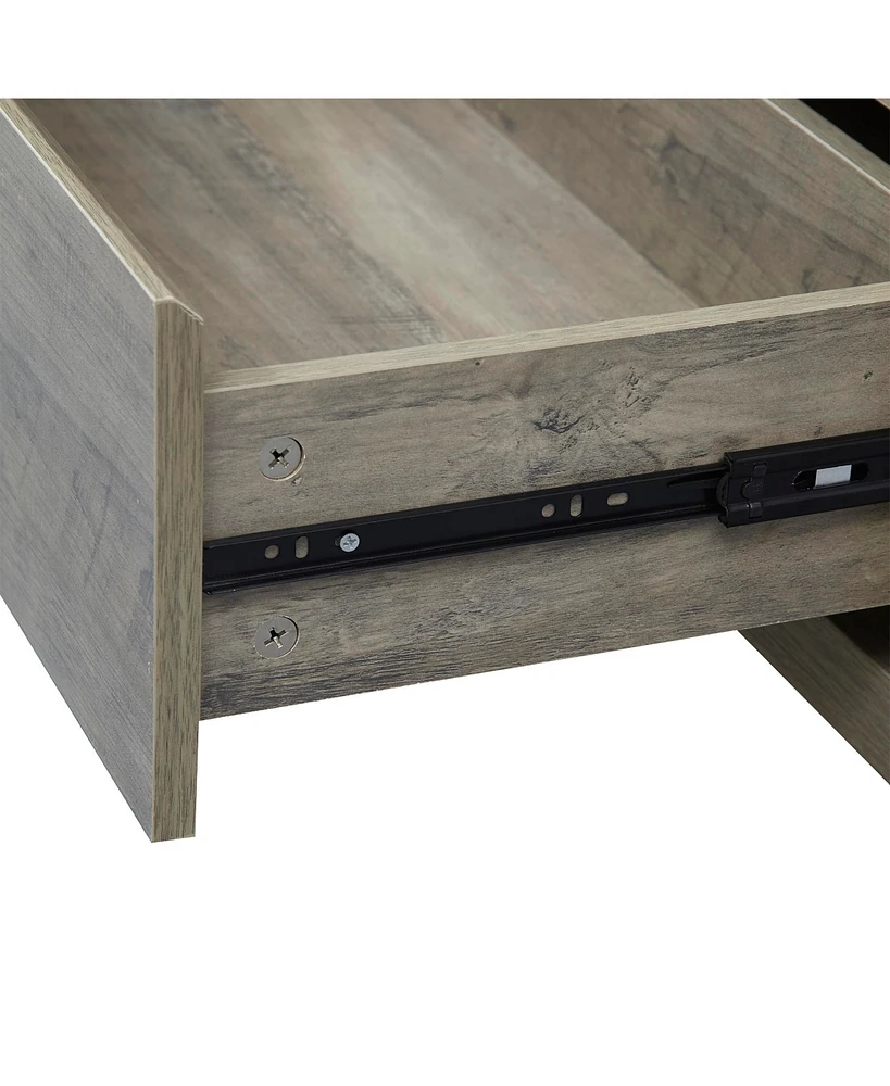 Modern Dresser with 3 Drawers: Nightstand Storage Cabinet for Bedroom