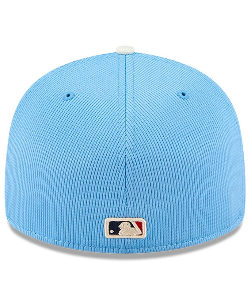 New Era Men's Light Blue Los Angeles Dodgers City Connect Batting Practice Low Profile 59FIFTY Fitted Hat