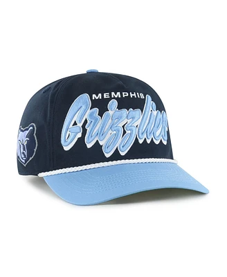 '47 Brand Men's Navy/Light Blue Memphis Grizzlies Drop Shadow Rope Hitch Adjustable Hat