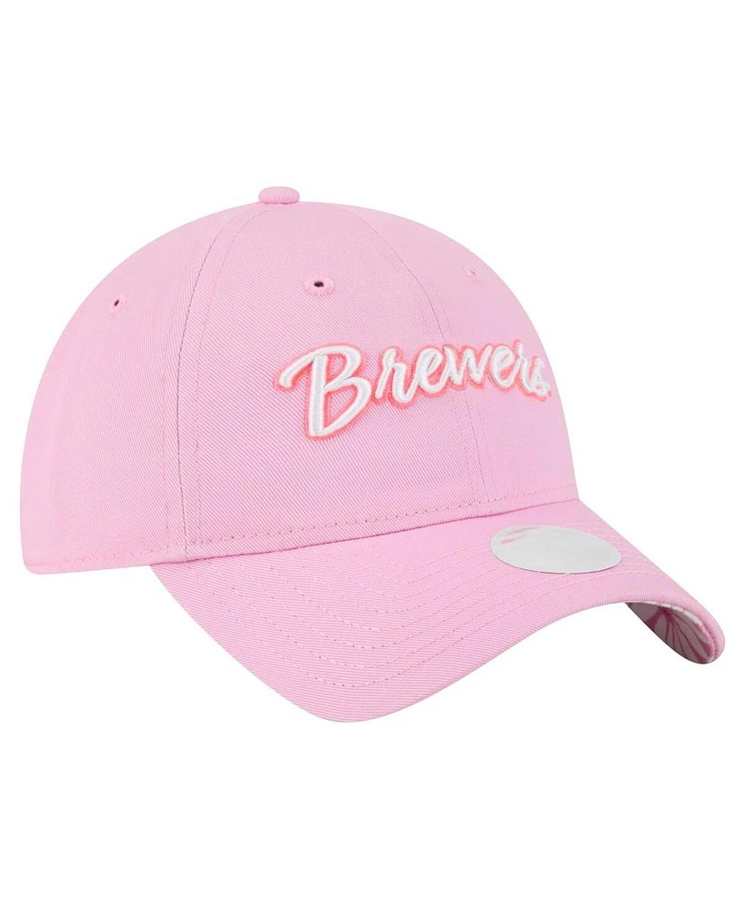New Era Women's Pink Milwaukee Brewers Mother's Day 9TWENTY Adjustable Hat