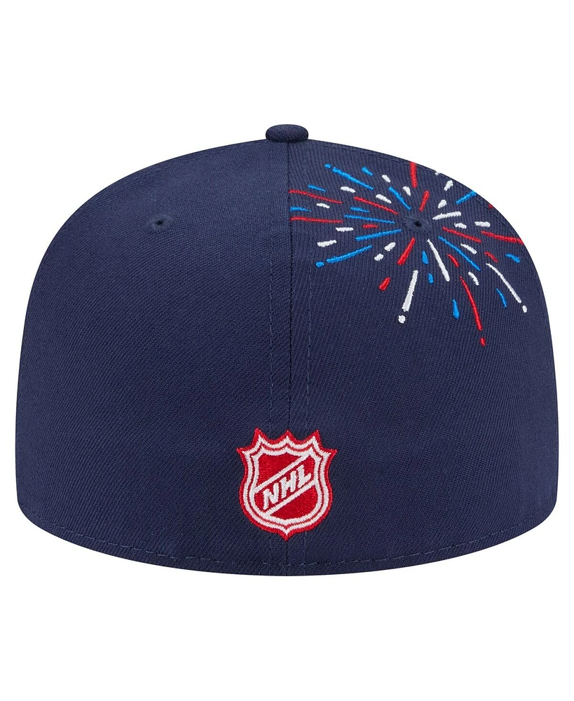 New Era Men's Navy Boston Bruins Americana Fireworks 59FIFTY Fitted Hat