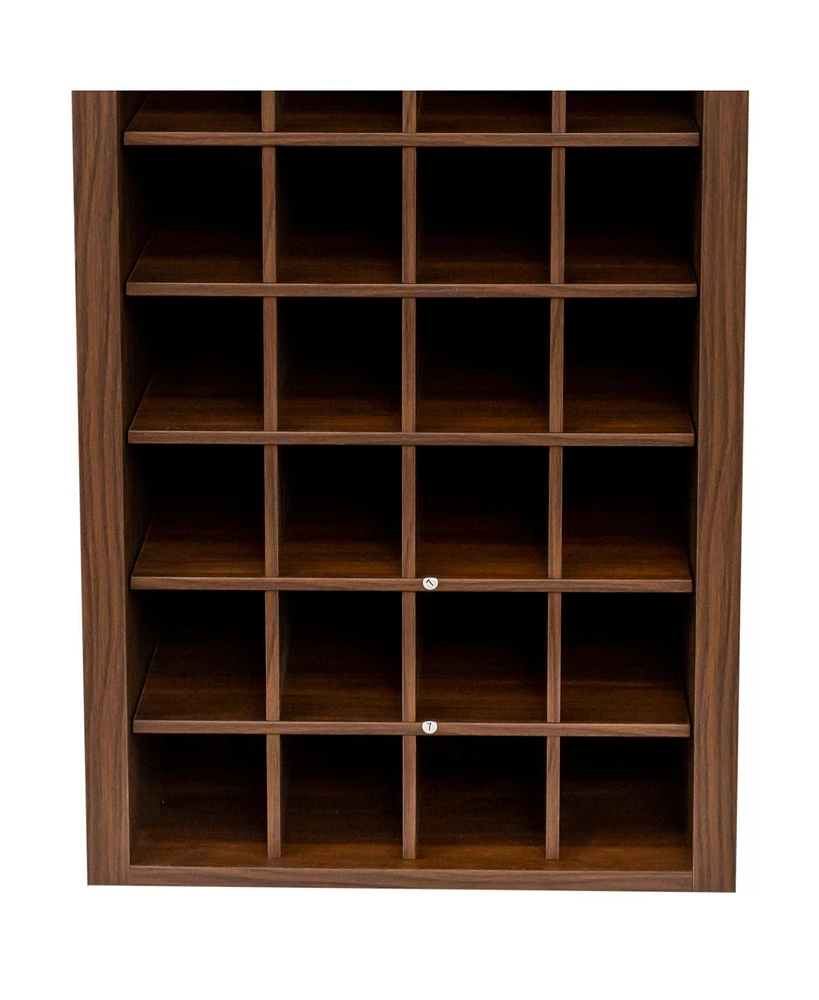 brown walnut color modular 32 wine bar cabinet Buffet Cabinet