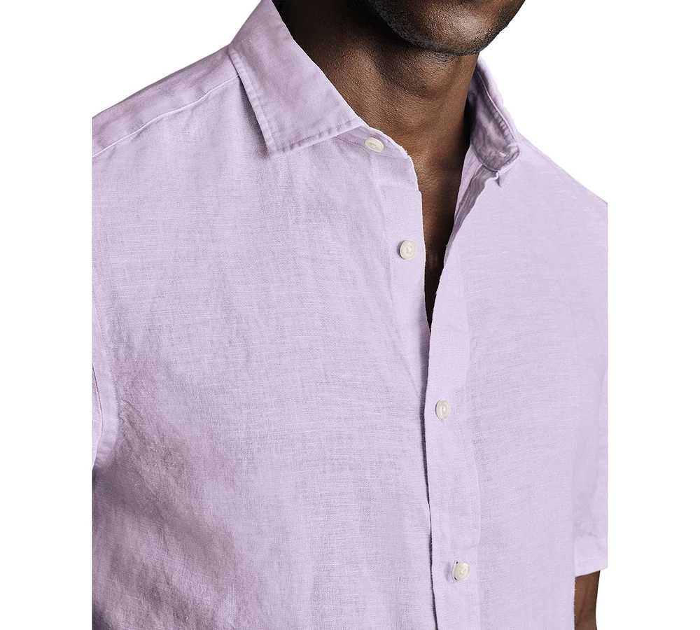 Charles Tyrwhitt Men's Slim-Fit Button-Down Linen Shirt