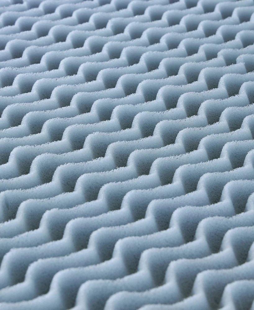 Comfort Tech 2" Convoluted Tranquility Foam Mattress Topper, Twin Xl