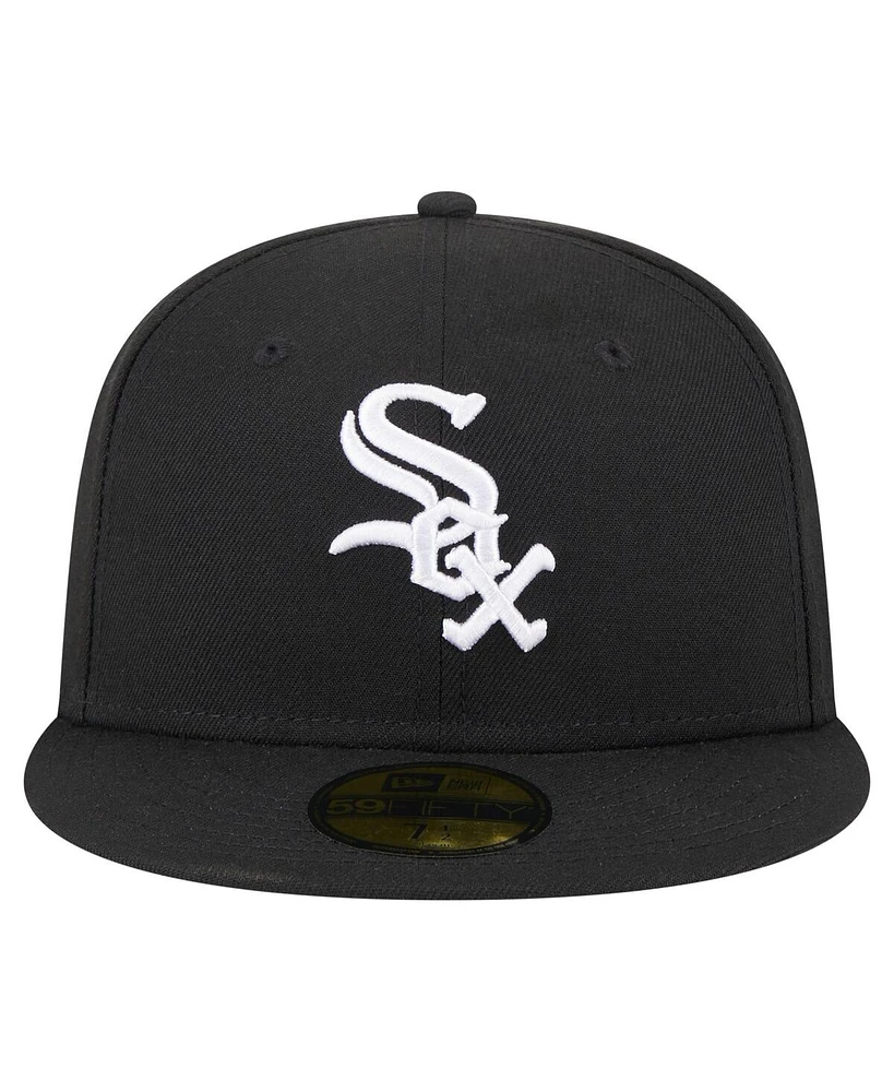 New Era Men's Black Chicago White Sox 125th Anniversary 59FIFTY Fitted Hat