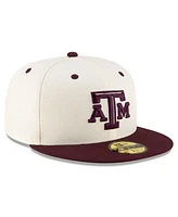 New Era Men's Cream/Maroon Texas A&M Aggies On-Field 59FIFTY Fitted Hat