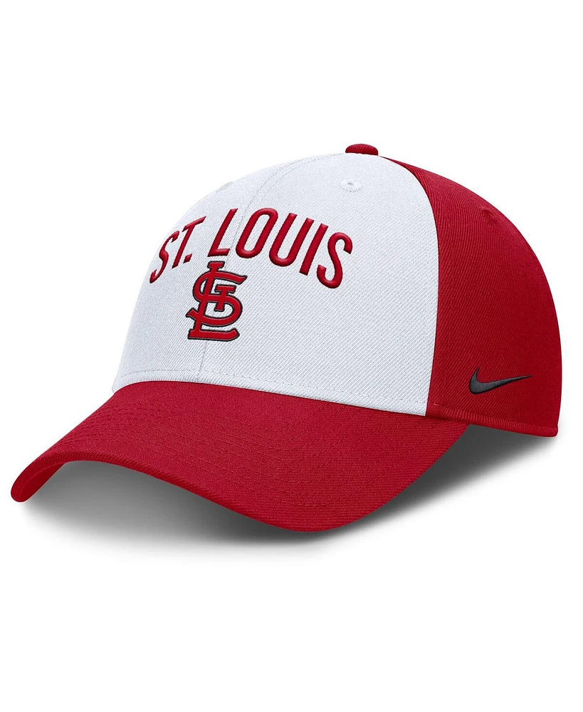 Nike Men's White/Red St. Louis Cardinals Club Performance Adjustable Hat