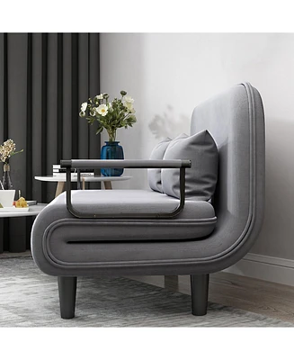 Folding sofa chair grey