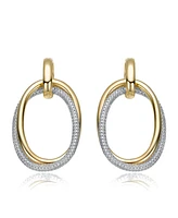 14K Gold Plated Cubic Zirconia Stud Earrings
