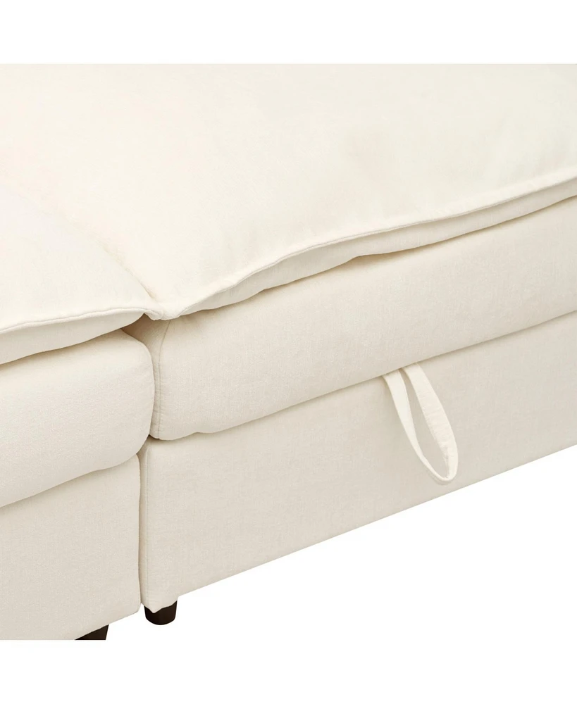 Mira Modular 4-Piece Sofa: Customizable, Comfortable, Storage-Equipped