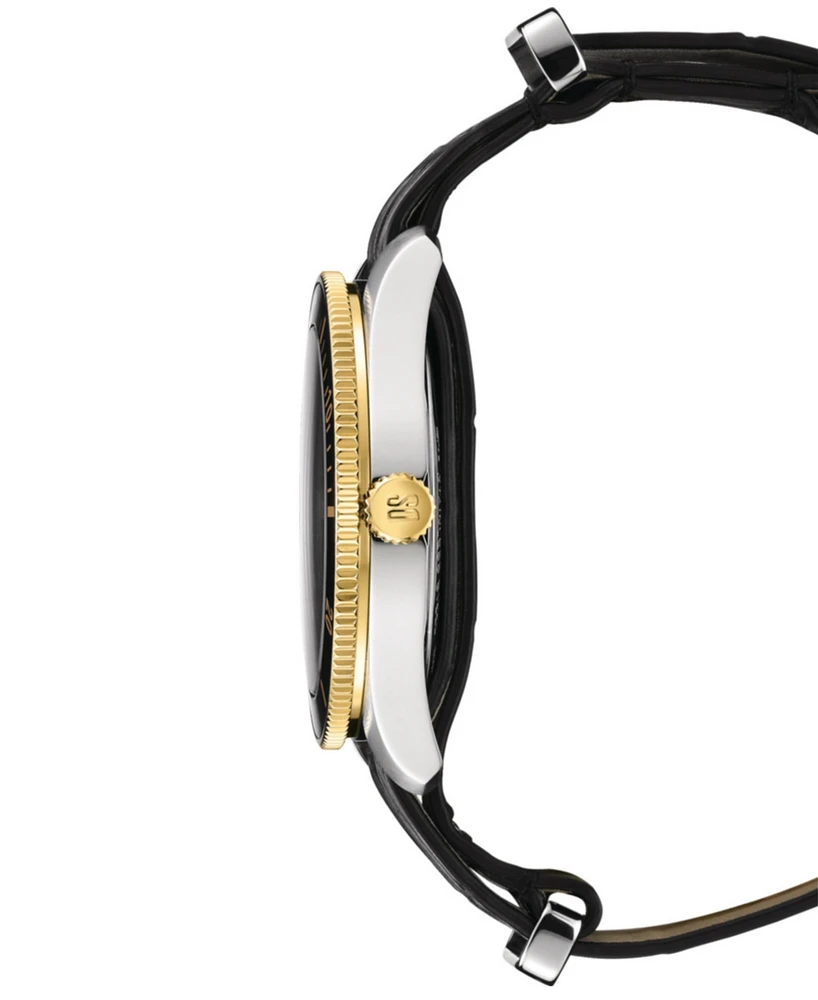 Certina Women's Swiss Ds Heritage Black Leather Strap Watch 38mm