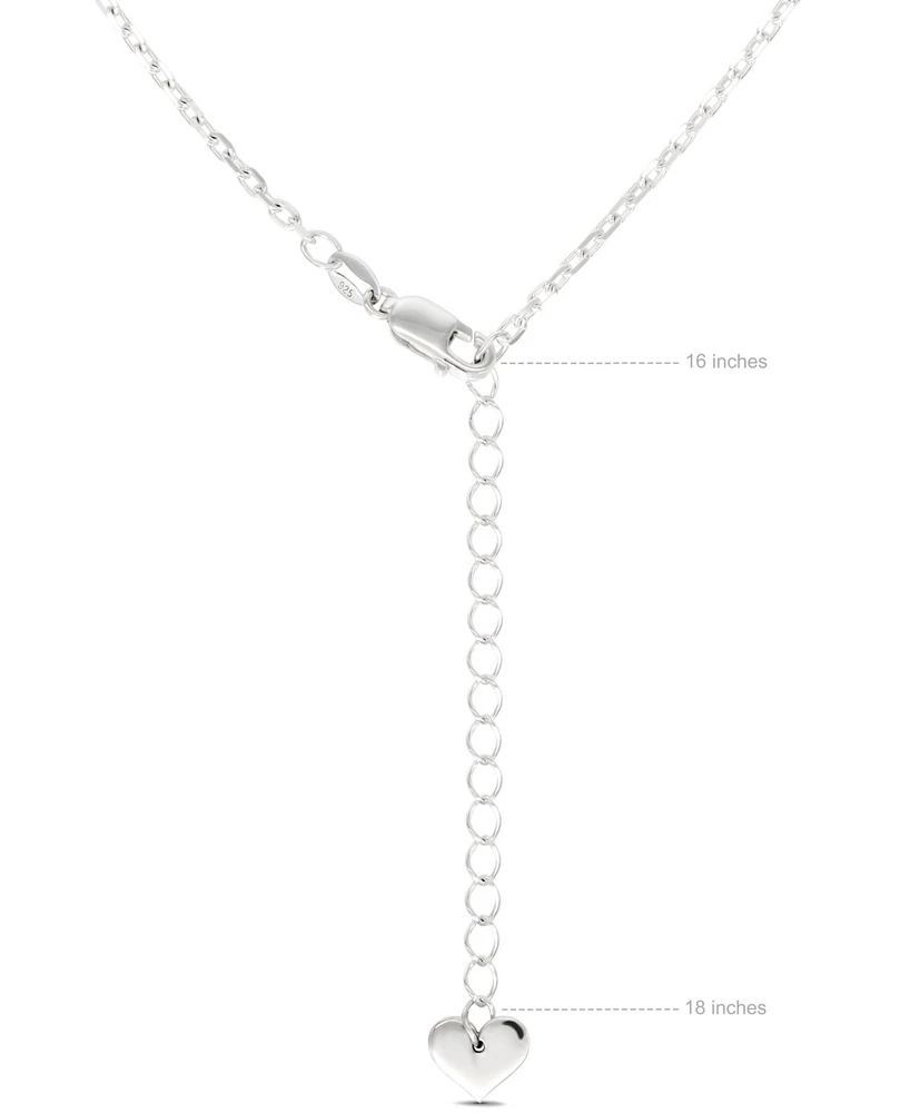 Devata Butterfly Filigree Chain Necklace in Sterling Silver, 16 in adj to 18 in