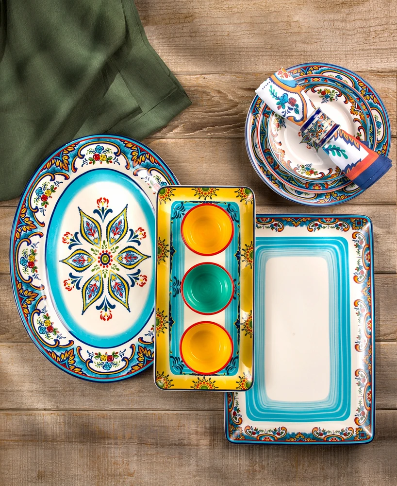 Euro Ceramica Zanzibar Rectangular Serving Platter