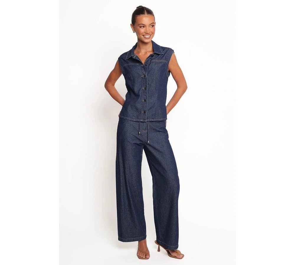 Petal and Pup Women's Kirie Wide Leg Denim Pant
