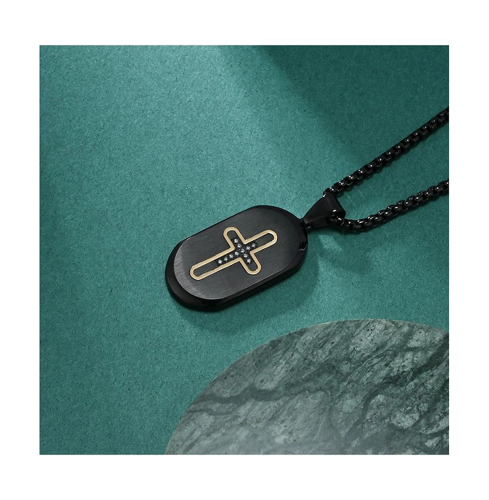 Anna Zuckerman Paxor Oblong Cross Necklace