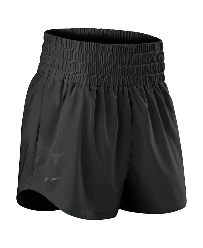 Nike Women's Black Texas Longhorns Performance One High-Rise Shorts