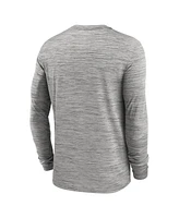 Nike Men's Gray Georgia Bulldogs 2025 Sideline Velocity Performance Long Sleeve T-Shirt