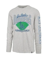 47 Brand Men's Gray Los Angeles Dodgers Fair Ball Franklin Long Sleeve T-Shirt