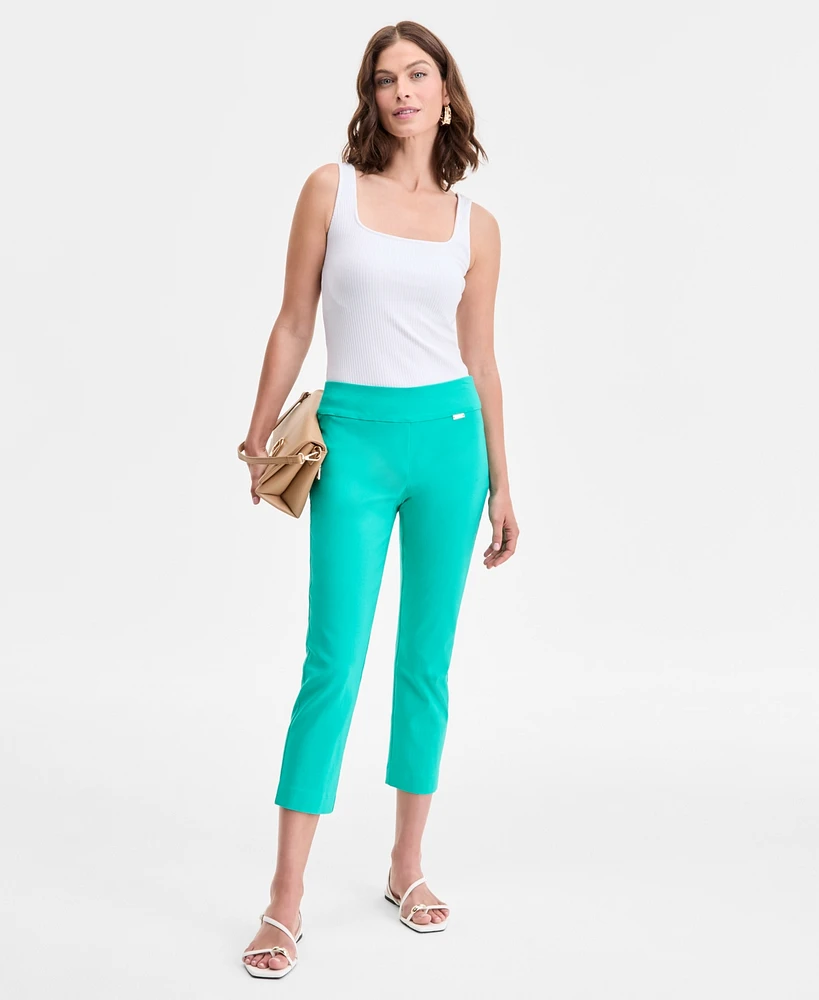 I.n.c. International Concepts Women's Tummy-Control Pull-On Capri Pants, Created for Macy's