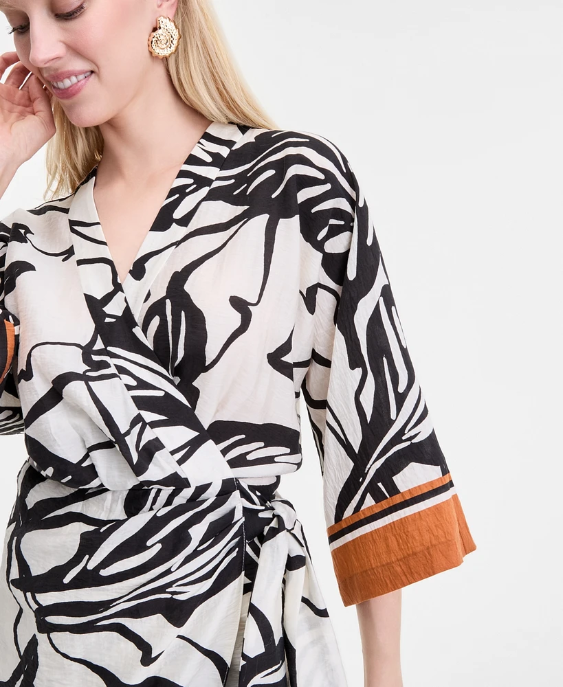 I.n.c. International Concepts Women's Printed Kimono Dress, Exclusively at Macy's