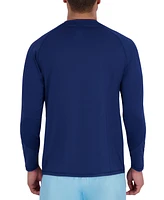 Spyder Men's Long Sleeve Waffle-Knit Crewneck Swim Shirt