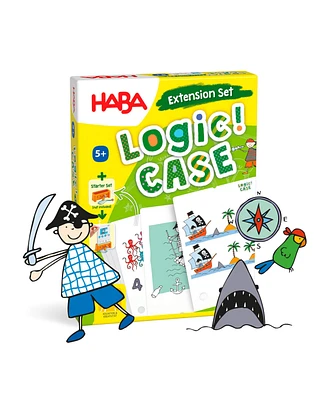 Haba Logic Case Extension Set: Pirates for Ages 5+ Travel Games, Flash Cards for Kids, Brain Teaser Puzzles & Cool Card Games for Kids