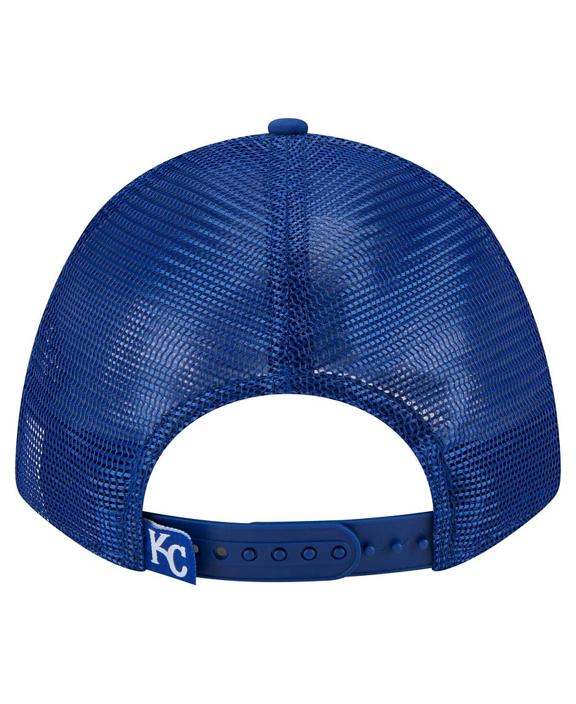New Era Men's Royal Kansas City Royals Minimalist 9FORTY A-Frame Adjustable Hat