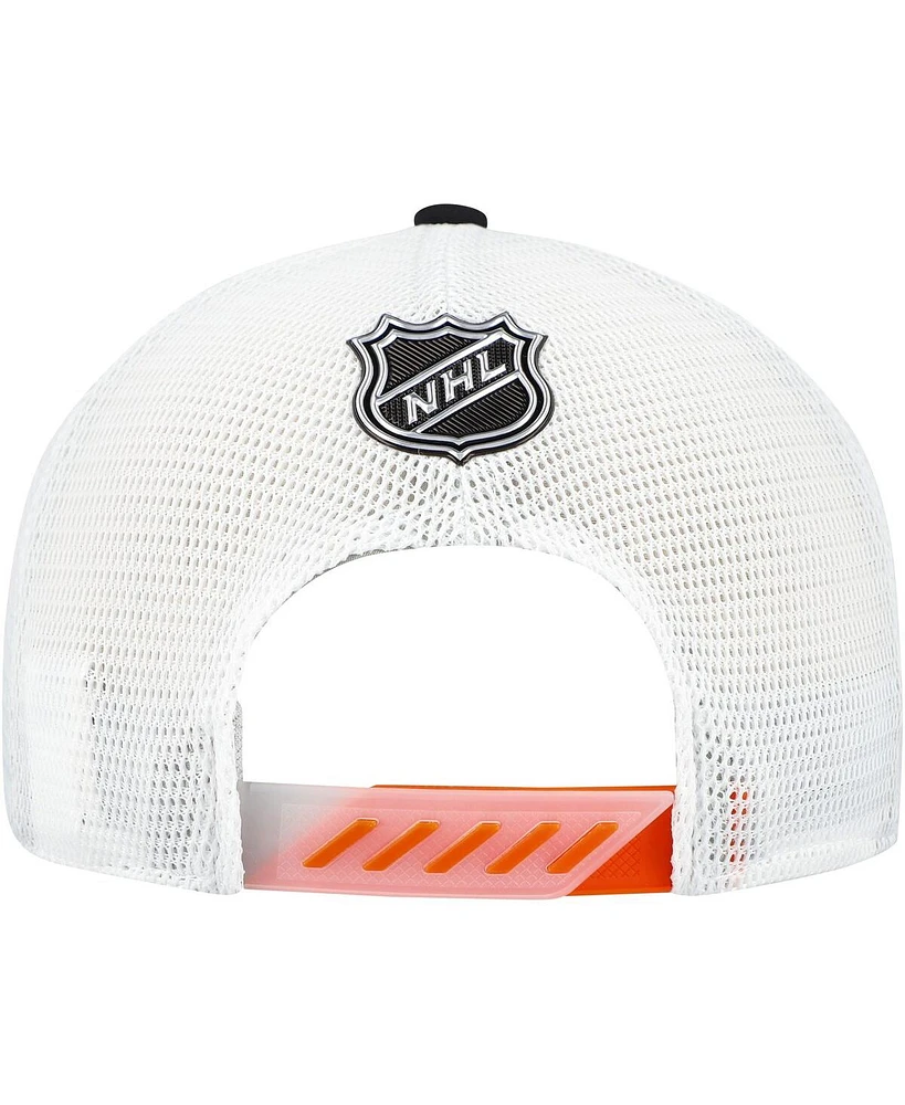 Fanatics Men's Black Philadelphia Flyers Authentic Pro Draft Adjustable Trucker Hat
