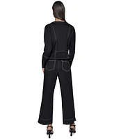 Karl Lagerfeld Paris Women's Cropped Denim Jacket