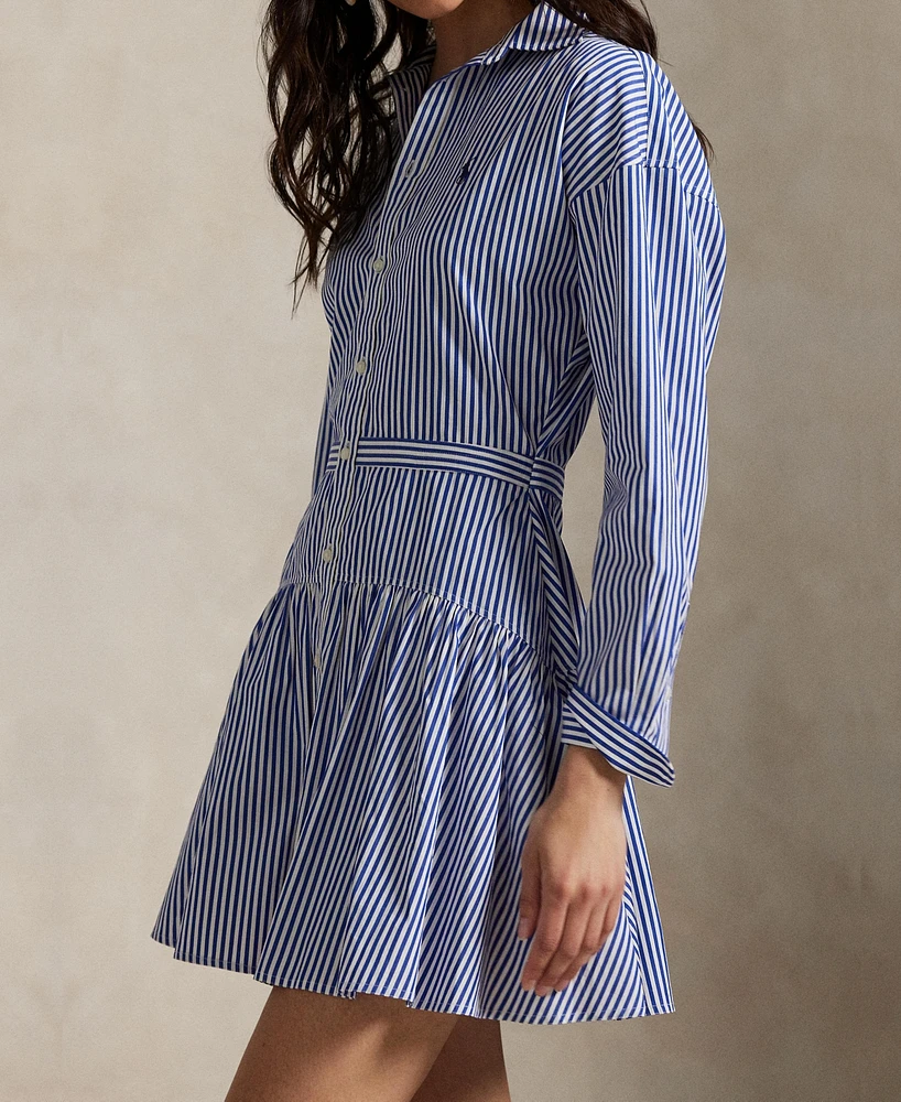 Polo Ralph Lauren Women's Striped Cotton Paneled Shirtdress