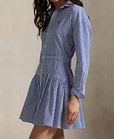 Polo Ralph Lauren Women's Striped Cotton Paneled Shirtdress
