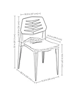Indoor/Outdoor Plastic Dining Chair for the Kitchen, Patio, Deck, or Porch - 32