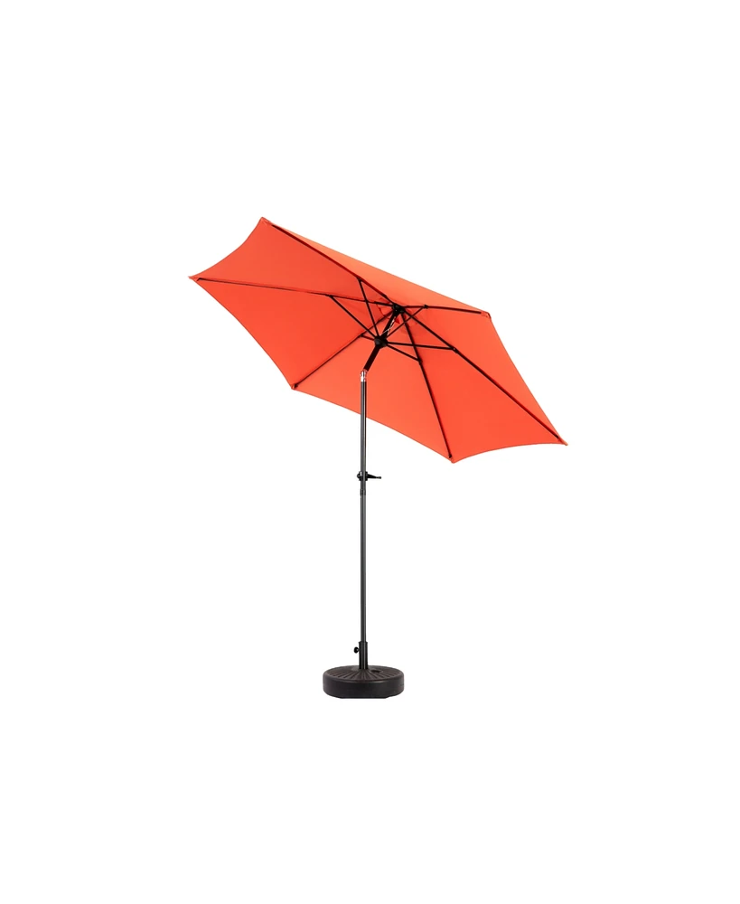 9FT Outdoor Patio Umbrella - Tilt & Crank - Orange