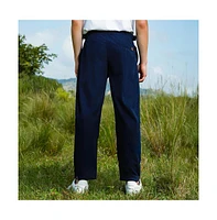 Campus Sutra Men's Navy Blue Tailored Waffle Trousers