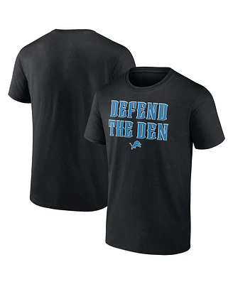 Fanatics Men's Black Detroit Lions Defend the Den T-Shirt