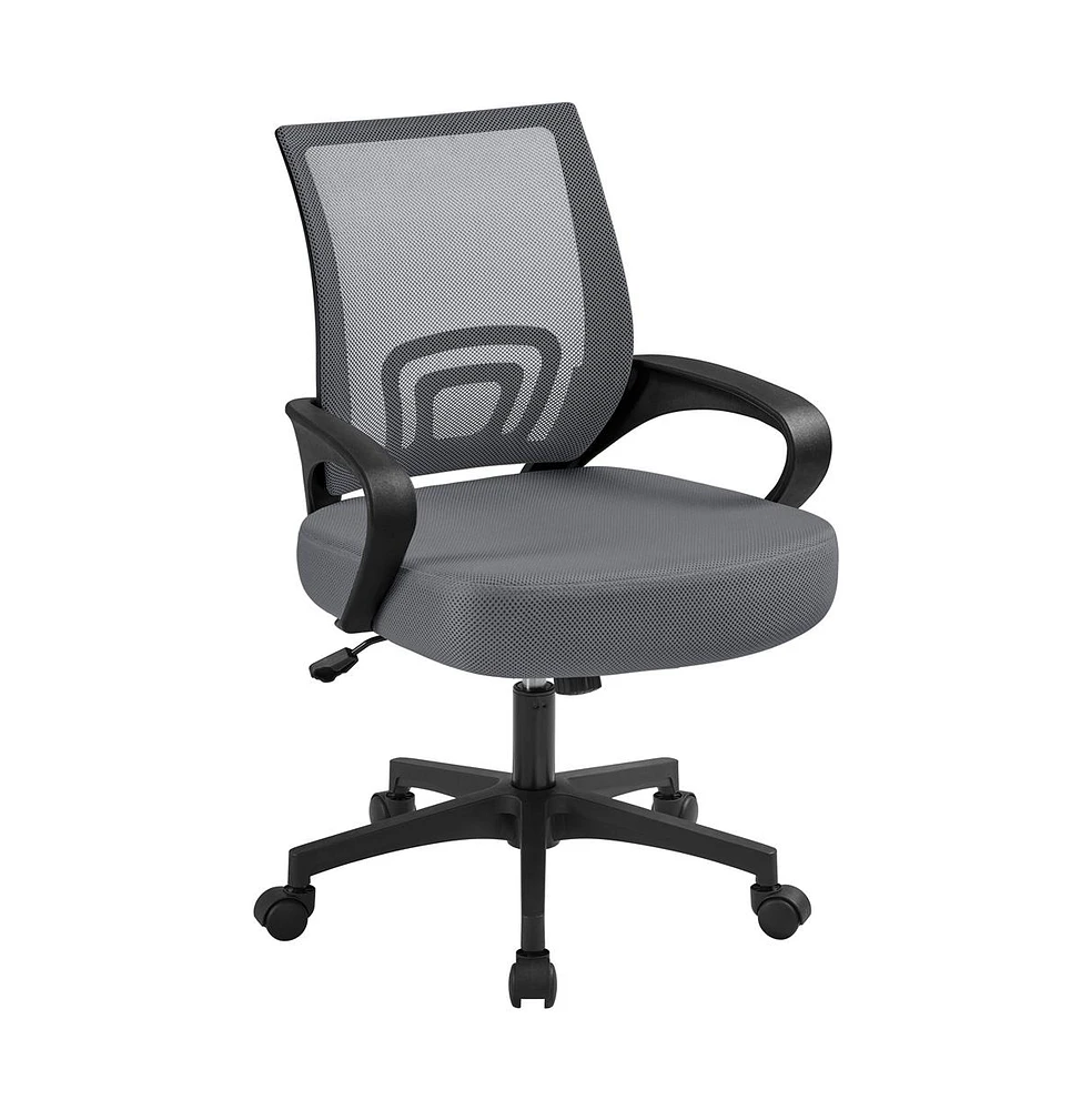 Yaheetech Height Adjustable Mesh Office Chair with Mid-Back, Purple