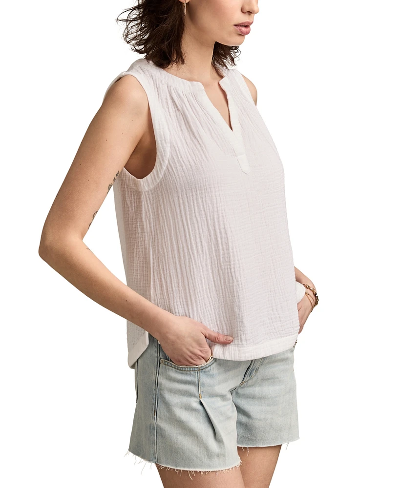 Lucky Brand Sleeveless Popover Shirt