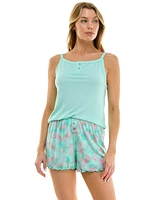 Roudelain Women's Cami Tank Top with Lettuce Edging