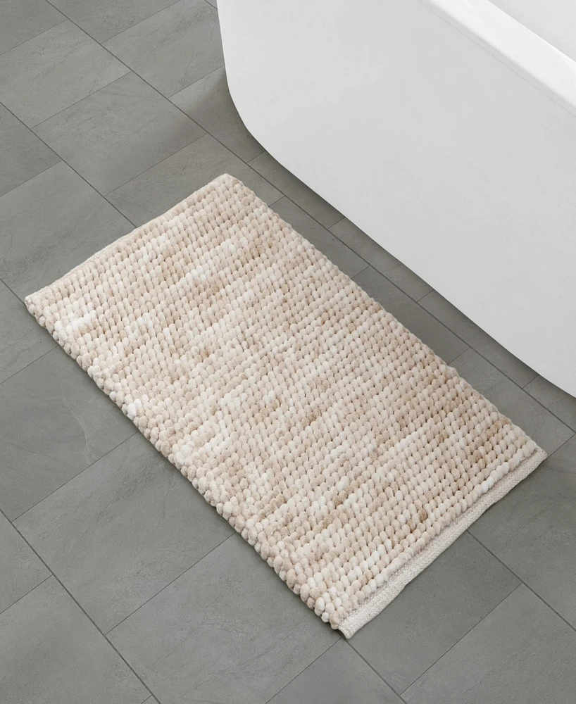 French Connection Space Dye Chunky Chenille Bath Rug, 20" x 32"