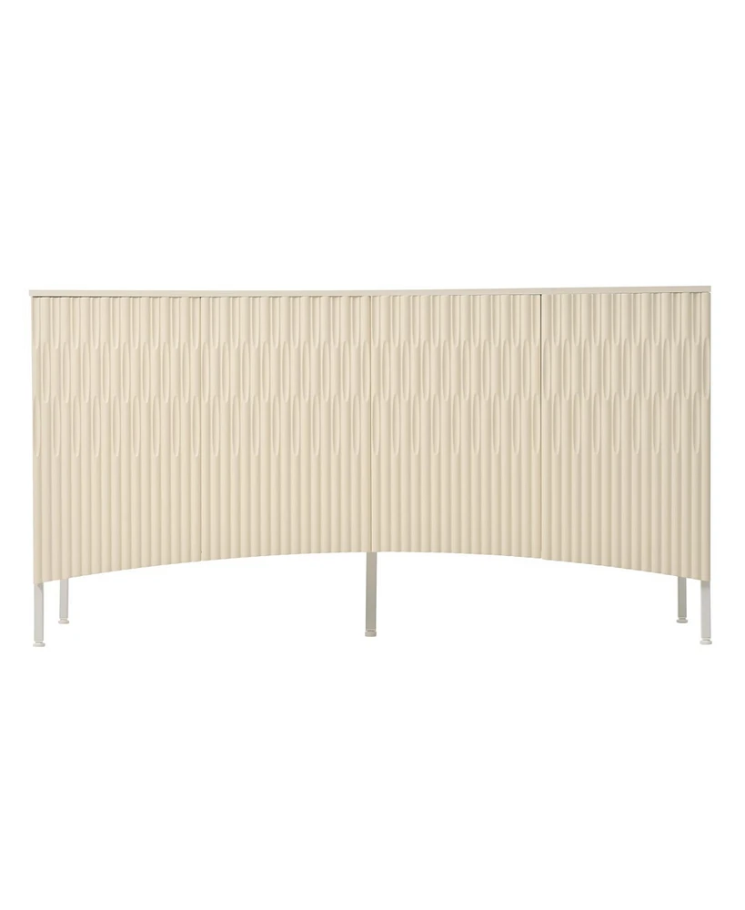 Curved Door Sideboard - Elegant Storage for Living Spaces