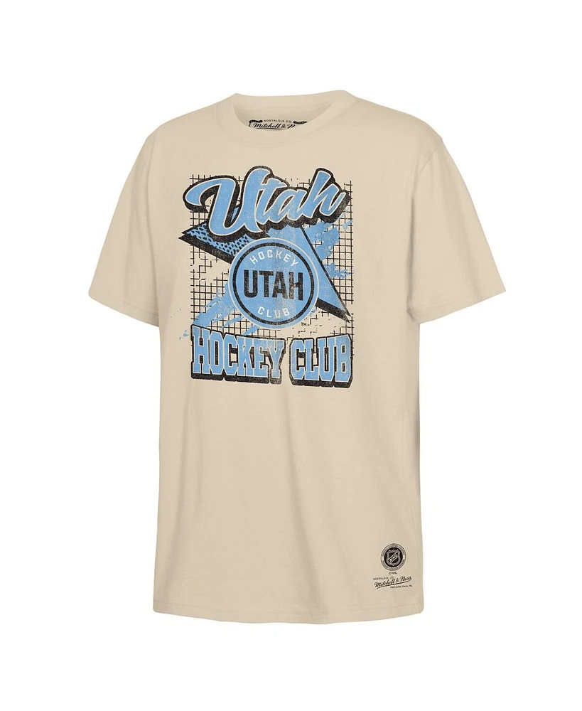 Mitchell & Ness Big Boys and Girls Natural Nhl Utah Off The Grid T-Shirt