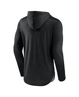 Fanatics Men's Black/Heather Charcoal St. Louis Blues Iconic Defender Pullover Hoodie