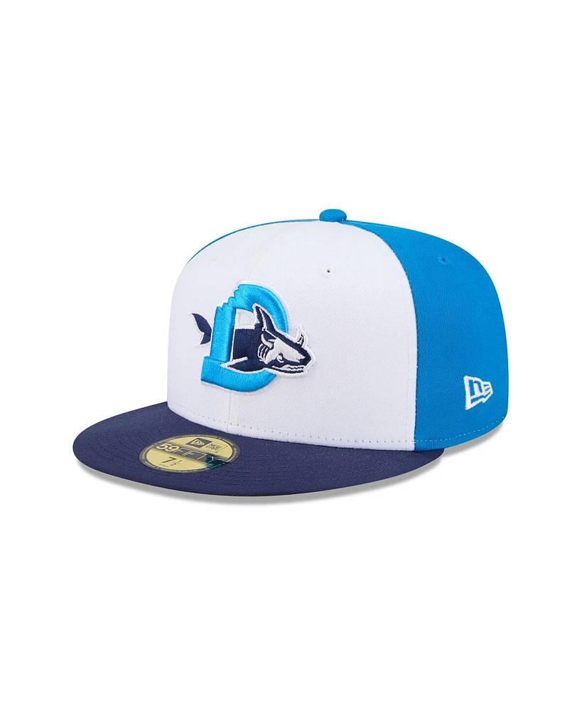 New Era Men's White Durham Bulls Theme Nights 59FIFTY Fitted Hat