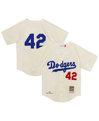 Mitchell & Ness Little Boys and Girls Cream Jackie Robinson Brooklyn Dodgers 1955 Authentic Jersey