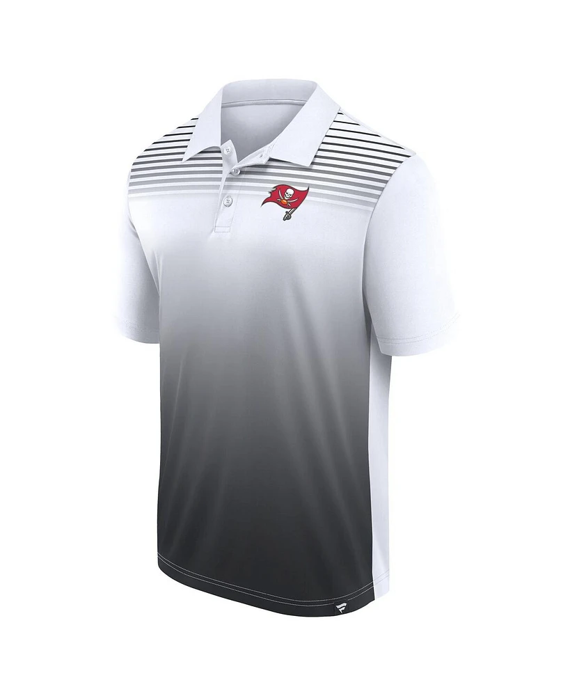 Logo Athletic Men's White/Black Tampa Bay Buccaneers Sandlot Game Polo Shirt