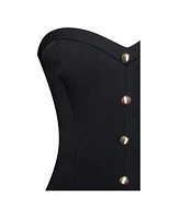 Miss Circle Women's Kaden Black Drop Waist Mini Puffy Dress