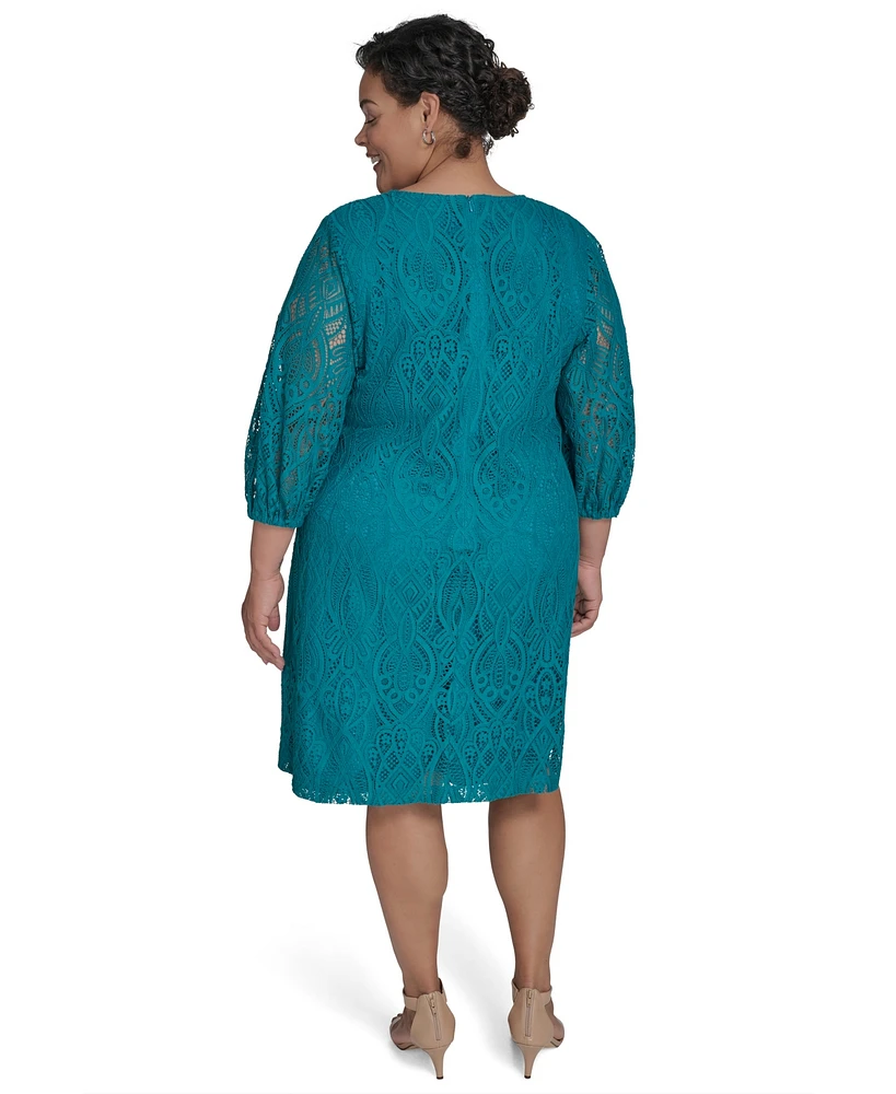 Jessica Howard Plus V-Neck Shift Dress