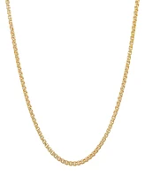Steeltime Unisex 14K Gold Plated Box Link Chain Necklace