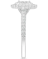 Diamond Marquise Double Halo Engagement Ring (5/8 ct. t.w.) in 14k White Gold